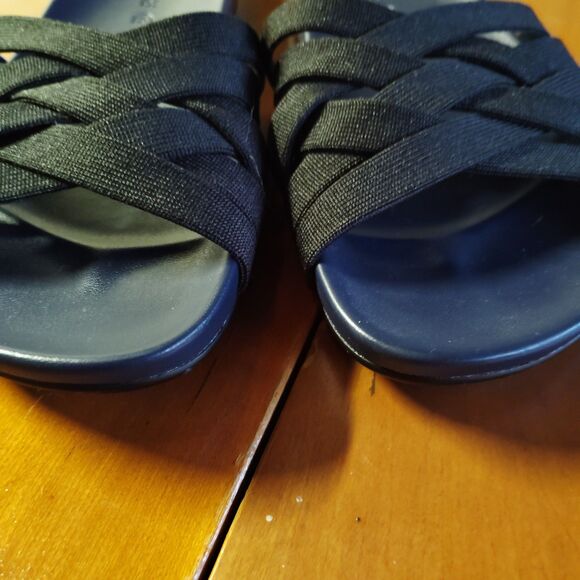 Rothy's The Slide Night Sky Black Navy Blue Slides Sandal Women's Size 7.5 comfy - Picture 3 of 6